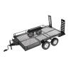 LAFEINA RC Car Metal Trailer with Four Tires Wheels for 1/10 RC Crawler Car SCX10 TRX-4 KM2 D90 Redcat Gen8 view 1