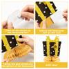 JAPBOR 16th Glitter Gold Black Birthday Banner Party Decorations, 16 Years Old Happy Birthday Hanging Swirls Honeycomb Centerpieces for Boys Girls, Cheer to 16 Years Bday Party Decor Supplies view 4