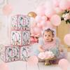 Kreatwow Woodland Baby Shower Decoration Woodland Party Balloon Boxes Pink Floral Theme Its A Baby Girl Party Jungle Welcome Baby Decor Woodland Animal Theme Boxes for Spring Wildflower Party view 2