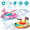 2 Pack Toddler Pool Floats with Squirt Gun, Inflatable Pool Toys for Kids, Pink Flower Princess Floaties for Girls, Blow up Pirate Ship Pool Floats for ChildBaby Water Float Summer Pool Game Toys view 2
