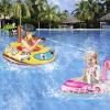 2 Pack Toddler Pool Floats with Squirt Gun, Inflatable Pool Toys for Kids, Pink Flower Princess Floaties for Girls, Blow up Pirate Ship Pool Floats for ChildBaby Water Float Summer Pool Game Toys view 4
