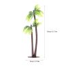 12pcs Plastic Fake Palm Tree Miniature Coconut Tree Model Decorations Mini Artificial Tropical Plant Toy Micro Coconut Figurines Beach Landscape Plant Prop for Cake Fairy Garden Aquarium Bonsai view 2