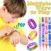 100Pcs Pop Bracelet, Party Favors for Kid, Pop Wrist Strap Fidget Toys Pack ,Fidget Toys for Girils Boys, as Gifts for Easter Chrismas,Classroom Prizes for Students view 2