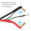 RiToEasysports Rc Battery Cable, Rc Car T Plug Female to 90 Degree 4Mm Banana Plug Male Cable with 2Mm Rc Line for 2S 7.4V Lithium Battery, Rc Car Female to Male Cable Modeling view 3
