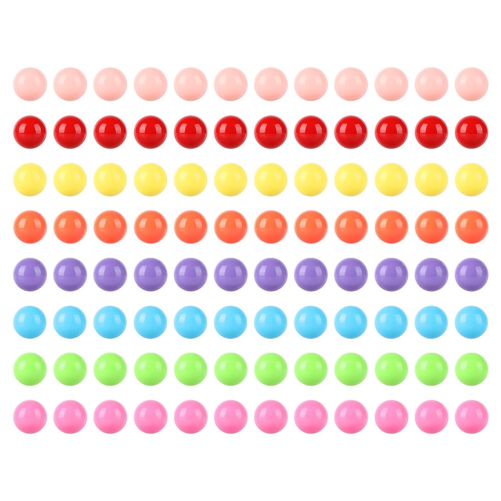 Laviesto 0.47inch(12mm) Game Replacement Marbles Balls,96pcs Acrylic Balls for Rainbow Bead Game,Color Sorting Marble,DIY Craft(8 Colors)
