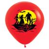 30pcs Walking Dead Zone Zombie Balloons - 12in Zombie Crossing Decorations for Halloween Party view 2