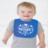 Aiden's Corner Handmade Cute Baby Boy Girl Happy 1st Mother's Day Bib (Royal) view 2