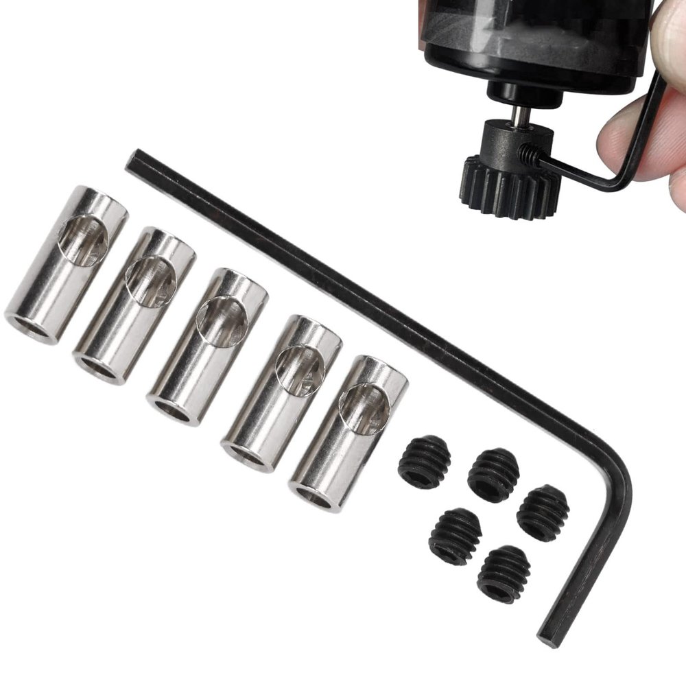 Dilwe RC Motor Shaft Adapter, 3.17mm to 5mm Pinion Reducer Sleeve Adapter Stainless Steel Shaft Adapter Motor Axle Change Over RC Accessories for Converting RC Motor 3650 550 540 Pinion Gears