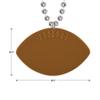 Beistle 6 Piece Plastic Football Party Necklaces, Game Day Sports Theme Favors view 2