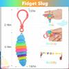 12 PCS Sensory Slug Toys, Articulated Stretch Caterpillar Toy, Anxiety Relief Fidget Slug Toy, Novelty Party Favors for Kids. view 2