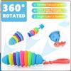 12 PCS Sensory Slug Toys, Articulated Stretch Caterpillar Toy, Anxiety Relief Fidget Slug Toy, Novelty Party Favors for Kids. view 4