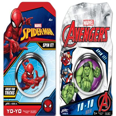 JA-RU Marvel Avengers Toys YoYo Toy (2 Units Spiderman & Hulk) Fidget Toy Superheroes Spiderman & Hulk Kids Yoyo Beginner String Trick Kids Yo-Yo Game Fidget Toys for Boys Spid-Hulk-6806-2