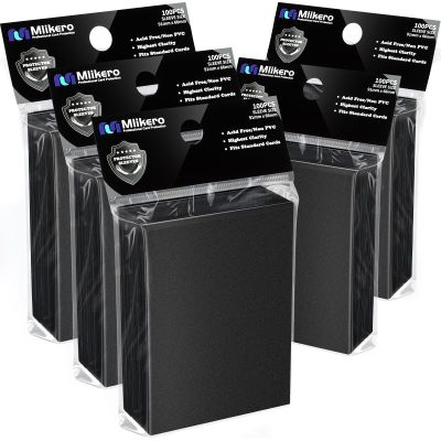 500 Counts Black Card Sleeves, Matte Card Sleeve Deck Card Protectors, Trading Card Sleeves Fit for MTG, TCG and Sports Cards