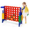 AKUSTIK Giant Connect Game Outdoor, 4 in a Row Jumbo 4 to Score for Kids Adults Family Party Yard Lawn, Large Connect Game with Quick Release Slider 42 Jumbo Rings (Blue) view 1
