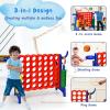 AKUSTIK Giant Connect Game Outdoor, 4 in a Row Jumbo 4 to Score for Kids Adults Family Party Yard Lawn, Large Connect Game with Quick Release Slider 42 Jumbo Rings (Blue) view 3