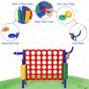 AKUSTIK Giant Connect Game Outdoor, 4 in a Row Jumbo 4 to Score for Kids Adults Family Party Yard Lawn, Large Connect Game with Quick Release Slider 42 Jumbo Rings (Blue) view 4