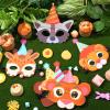 10 Pcs Animal Party Favor Masks Safari Jungle Felt Mask for Kids Funny Birthday Mask Supplies Safari Theme Party Garland Decoration for Halloween Dress up Zoo Wild One Birthday Party Favor, 10 Styles view 3