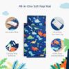 Extra Large Toddler Nap mat by Cokouchyi, Toddler Sleeping Bag with Removable Pillow, Measures 53 x 21 x 1.5 Inches, Sleeping Mat for Boys, Ideal for Daycare and Preschool Kindergarten, Dinosaur view 2