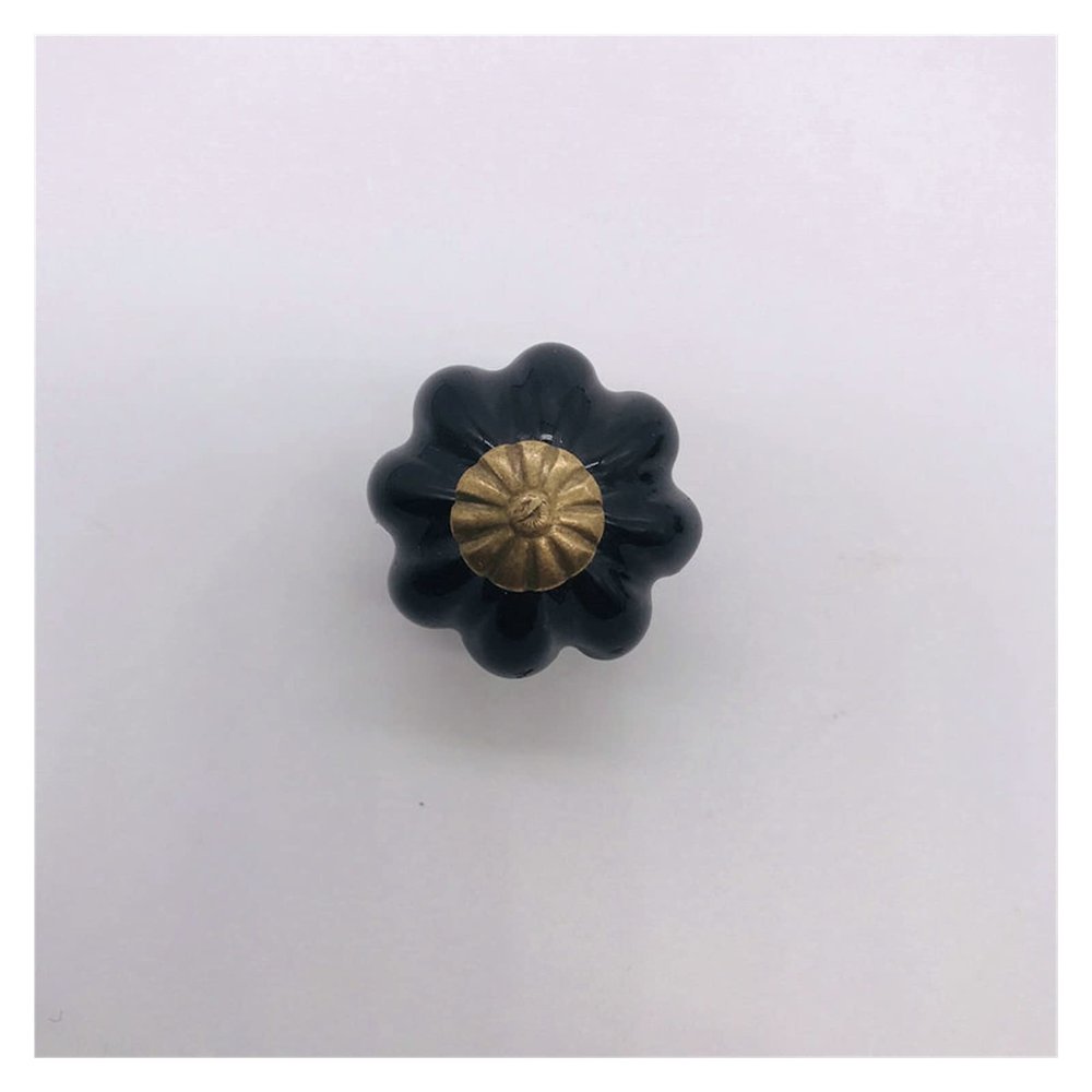 Cabinet Hardware 1 Kids Room Knob And Handle Cute Pumpkin Small 25 Mm Diameter Children's Kitchen Cabinet Cartoon Furniture Handle Drawer Handle (Color : Black)