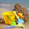 Skylety 8 Pieces Sand Shovels Colorful Plastic Rake Winter Beach Sand Sifter Shovel for Snow Garden view 4