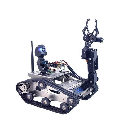 XiaoR Geek Robot Kit FPV Robot Car Kit with Robotic Arm HD Camera for Mega 2560, Utility Intelligent Tank Chassis Robotics Vehicle, Smart Learning & Educational Kit by iOS Android PC Controlled