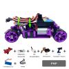 Sakeye RC Car DIY, 1/28 4WD Metal Rear Drift Repellent RC Car Transmitter Electric DRZ XRX Mini Z Racing Cars Remote Control Model RTR (Purple and Remote Control) view 4