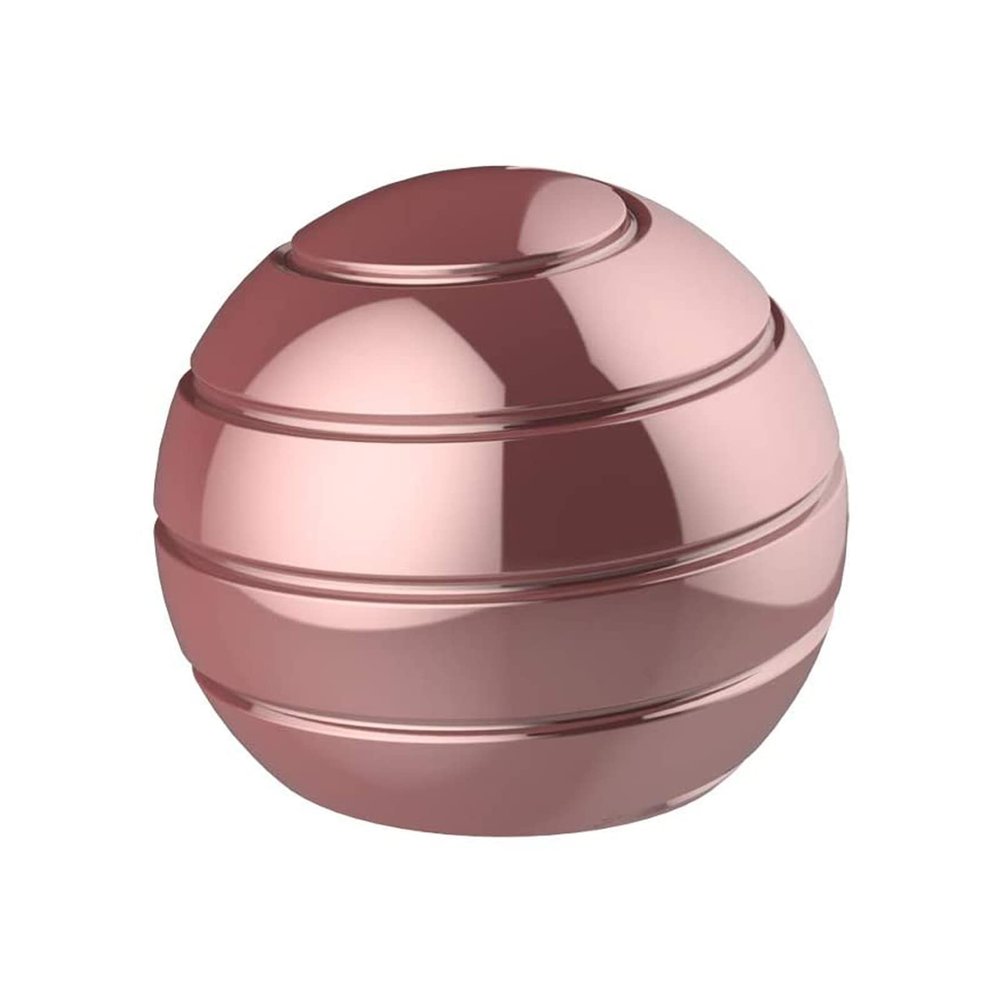 Apqdw Kinetic Desk Toys 2.17'', Sensory Fidget Toys for Kids with Autism, Desk Fidget for Adults for Office, Metal Fidget for Adults Teens (55MM, Rose Gold)