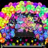 Tegeme 126 Pcs Neon Glow in The Dark Party Decorations Supplies UV Neon Balloon Arch Kit, Photo Backdrops, Party Table Covers, Transparent Fluorescent Glow Balloons for Adult Disco Birthday Supplies view 1