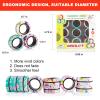 MBOUTrising 9Pcs Finger Magnet Rings Fidget Toys, Magnetic for ADHD Stress Relief, Colorful Magical Fingears Ring Training Autism Anxiety, Idea Gift Adults Teens Kids, Multi-Graffiti (MB018-9pcs) view 2