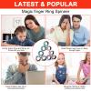 MBOUTrising 9Pcs Finger Magnet Rings Fidget Toys, Magnetic for ADHD Stress Relief, Colorful Magical Fingears Ring Training Autism Anxiety, Idea Gift Adults Teens Kids, Multi-Graffiti (MB018-9pcs) view 4