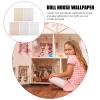 5 Sheets Dollhouse Floorboards Wallpaper Dolls House Paper Flooring Card Sticker for Mini Lovely Wall Paper DIY 1: 12 Scale Dollhouse Accessories view 2