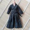 1/12 Samurai Kimono Clothes for 6" 6 inches 1:12 Action Figure Doll Clothes (Black top&Trousers) view 3
