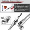 ARRCat Stainless Steel Drive Shaft for 1/10 Rustler VXL 4X4/Stampede VXL 4X4/Hoss VXL 4X4/Slash VXL 4x4 Platinum Ultimate,4PCS Rear Front Upgrades Part Hops Up (More Power) view 4