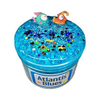 ATLANTIS BLUES, Our fabulous clear slime, stunning variety of glitters, the scent of sunscreen and ocean breeze will capture you along with the pops and clicks galore. Enjoy.