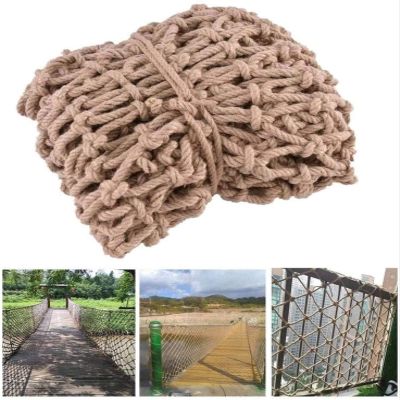 Hynet Kids Rope Net Playground Fence Net Heavy Hemp Rope Net Railing Protection Climbing Net Children Treehouse Cargo Rope Ladder Birds Mesh (Size : 1 * 2m(3 * 7ft))