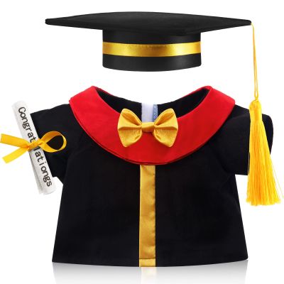 Set of 1 Graduation Teddy Bear Clothes Cap & Gow Outfit Fits Make Your Own Most 14" - 18" Bear Plush Stuffed Animal Outfit Pet Dog Doll Cap and Gown Build a Bear Clothe(Graduation C, Fit 14"-18")