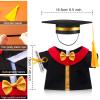 Set of 1 Graduation Teddy Bear Clothes Cap & Gow Outfit Fits Make Your Own Most 14" - 18" Bear Plush Stuffed Animal Outfit Pet Dog Doll Cap and Gown Build a Bear Clothe(Graduation C, Fit 14"-18") view 2