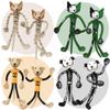 ArtCreativity Halloween Bendable Figures - Set of 12 Flexible Dog and Cat Toys in 4 Spooky Designs, Fun Halloween Toys for Kids, Non-Candy Trick or Treat Supplies, and Party Favors view 4