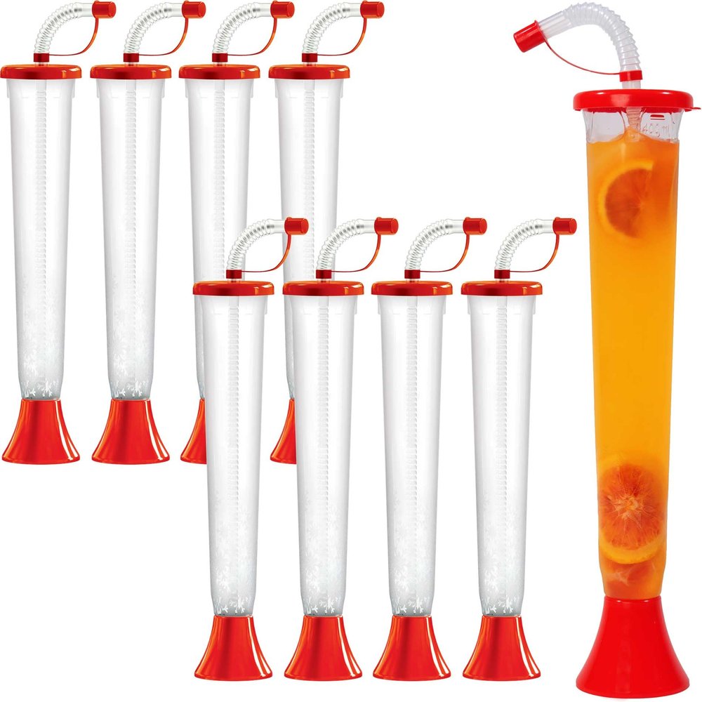 Sweet World USA (108 Cups Party Yard Cups - 14oz - for Margaritas, Cold Drinks, Frozen Drinks, Kids Parties (Red)