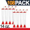Sweet World USA (108 Cups Party Yard Cups - 14oz - for Margaritas, Cold Drinks, Frozen Drinks, Kids Parties (Red) view 2