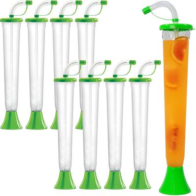 Sweet World USA (108 Cups Party Yard Cups - 14oz - for Margaritas, Cold Drinks, Frozen Drinks, Kids Parties (Lime Green)