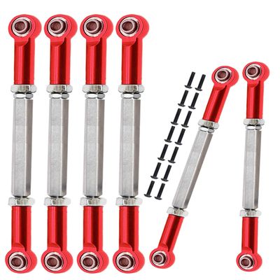 ARRCat Turnbuckles Camber Links Upgrades Parts for Ecx 1/10 2WD Ruckus Axe Brutus Circuit AMP MT AMP DB AMP Crush K&N Torment,6PCS Aluminum Adjustable Turnbuckles,Replace ECX1046,Red