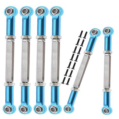ARRCat Turnbuckles Camber Links Upgrades Parts for Ecx 1/10 2WD Ruckus Axe Brutus Circuit AMP MT AMP DB AMP Crush K&N Torment,6PCS Aluminum Adjustable Turnbuckles,Replace ECX1046,Blue