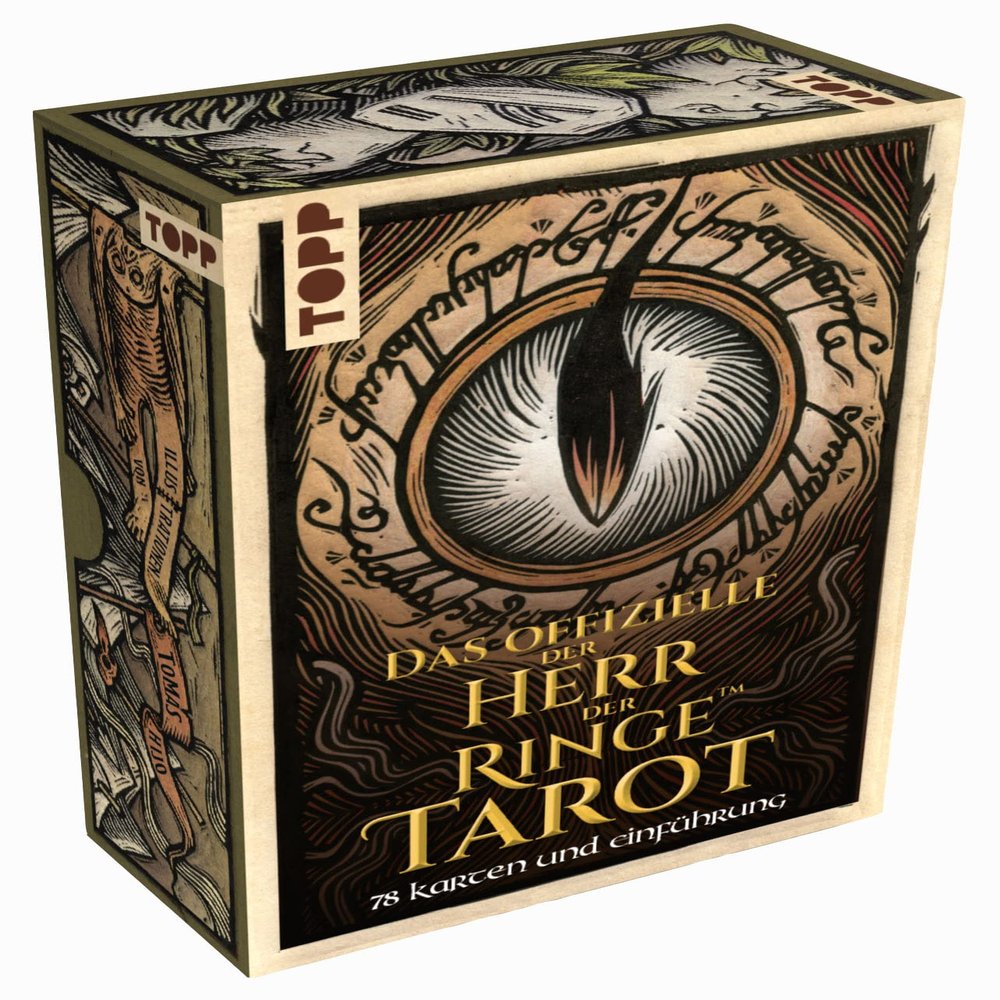 Frech The Lord of The Rings Tarot The Official Tarot Deck for Tolkien's Legendary Middle-Earth Epic 78 Cards & Introduction to Box - Large and Small Arcana, Also for Tarot Beginners