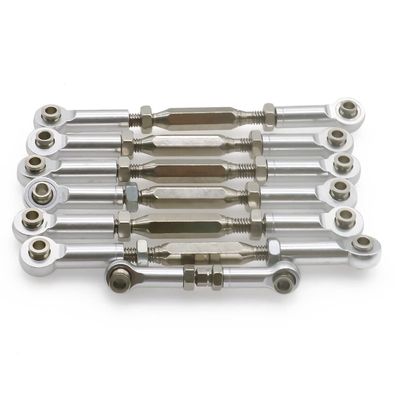 Replacement Part For Alloy Steel Full Set Of Tie Rods Turnbuckles For Rc Model Car 1/10 2WD Short Course Upgraded Parts - (Color: Silver)