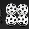 Replacement Part For 4PCS Self Made Aluminum Alloy Middle Diameter Wheel Hubs For Mini 4WD RC Car Black/Blue/Red/Silver - (Color: Silver) view 1