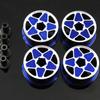 Replacement Part For 4PCS Self Made Aluminum Alloy Middle Diameter Wheel Hubs For Mini 4WD RC Car Black/Blue/Red/Silver - (Color: Silver) view 2