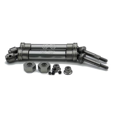Replacement Part For 2/4Pcs Steel Front/Rear CVD Drive Shaft Assembly Heavy Duty For 1/10 4X4 Stampede VXL 2WD 6851R 6851X 6852R 6852X - (Color: Titanium)
