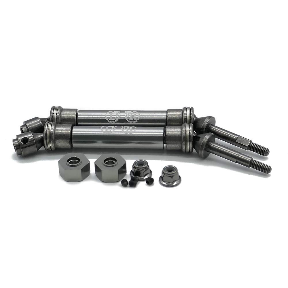 Replacement Part For 2/4Pcs Steel Front/Rear CVD Drive Shaft Assembly Heavy Duty For 1/10 4X4 Stampede VXL 2WD 6851R 6851X 6852R 6852X - (Color: Titanium)