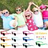Oleitodh Kids Sunglasses Bulk, 60 Pack Neon Party Sunglasses, 80's Style, 10 Colors, Universal Size, Unisex, Birthday Party Favors view 2